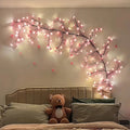 USB 5V 8 Modes Cherry Blossom String Light Artificial Flower Vines Fairy Lights for Bedroom Wedding Party Holiday Decoration